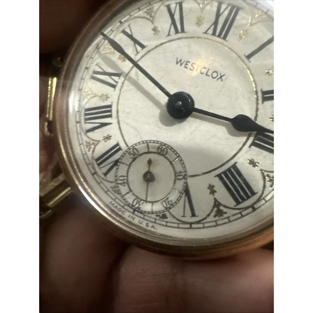 Working Vintage WESTCLOX Train Pocket Unisex Watch RUNS AND KEEPS TIME 50mm